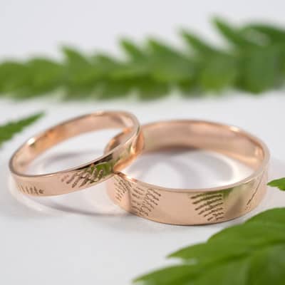 Fern Rings in Rose Gold