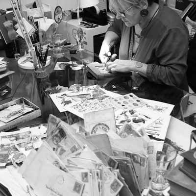 ...at work in my studio...