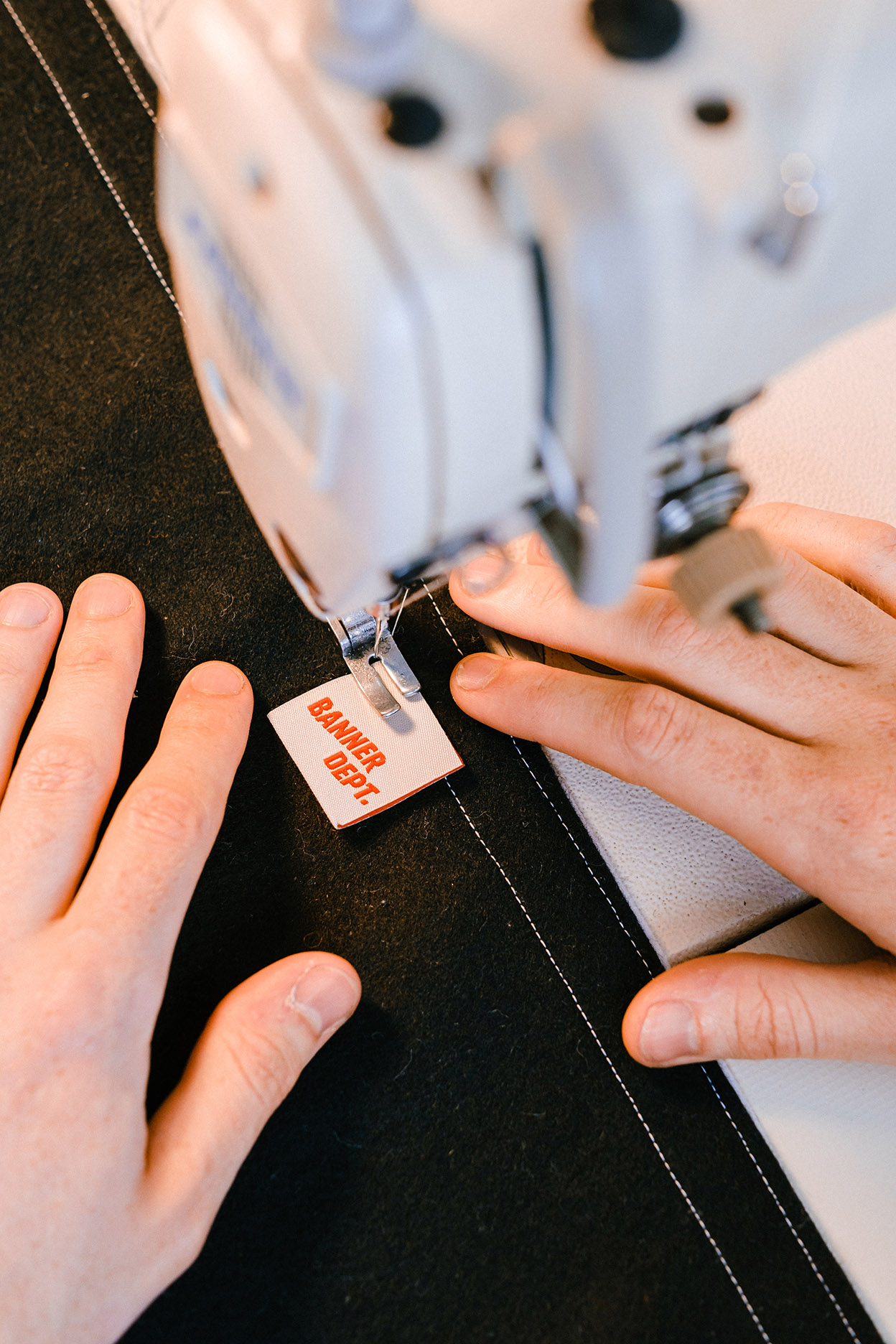 Sewing a felt stitched banner