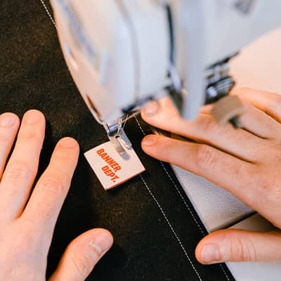 Sewing a felt stitched banner
