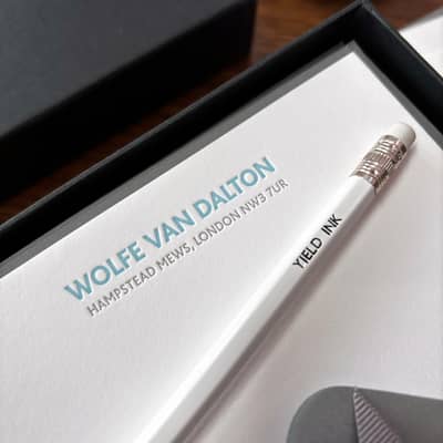 Yield Ink Letterpress Printed Personalised Stationery