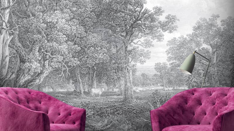 holy cow wall mural by woodchip and magnolia