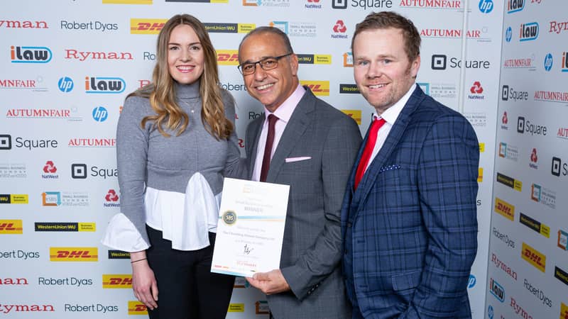 Receiving the Small Business Sunday aware from Theo Pathitis.