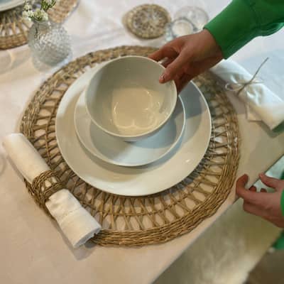 16 piece white dinner set