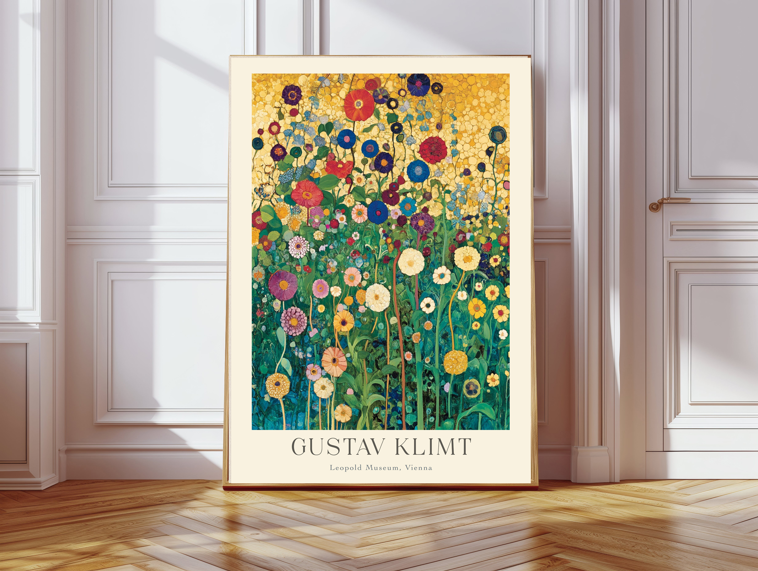 Gustav Klimt Flower Art Print