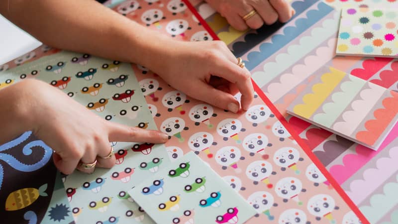 We have a wide selection of wrapping papers with matching greetings cards.