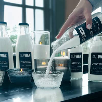 FloWax - refillable, pourable & reusable candle wax. Create instant, sustainable & safe candles.