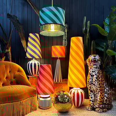 Helter Skelter Striped Lampshades