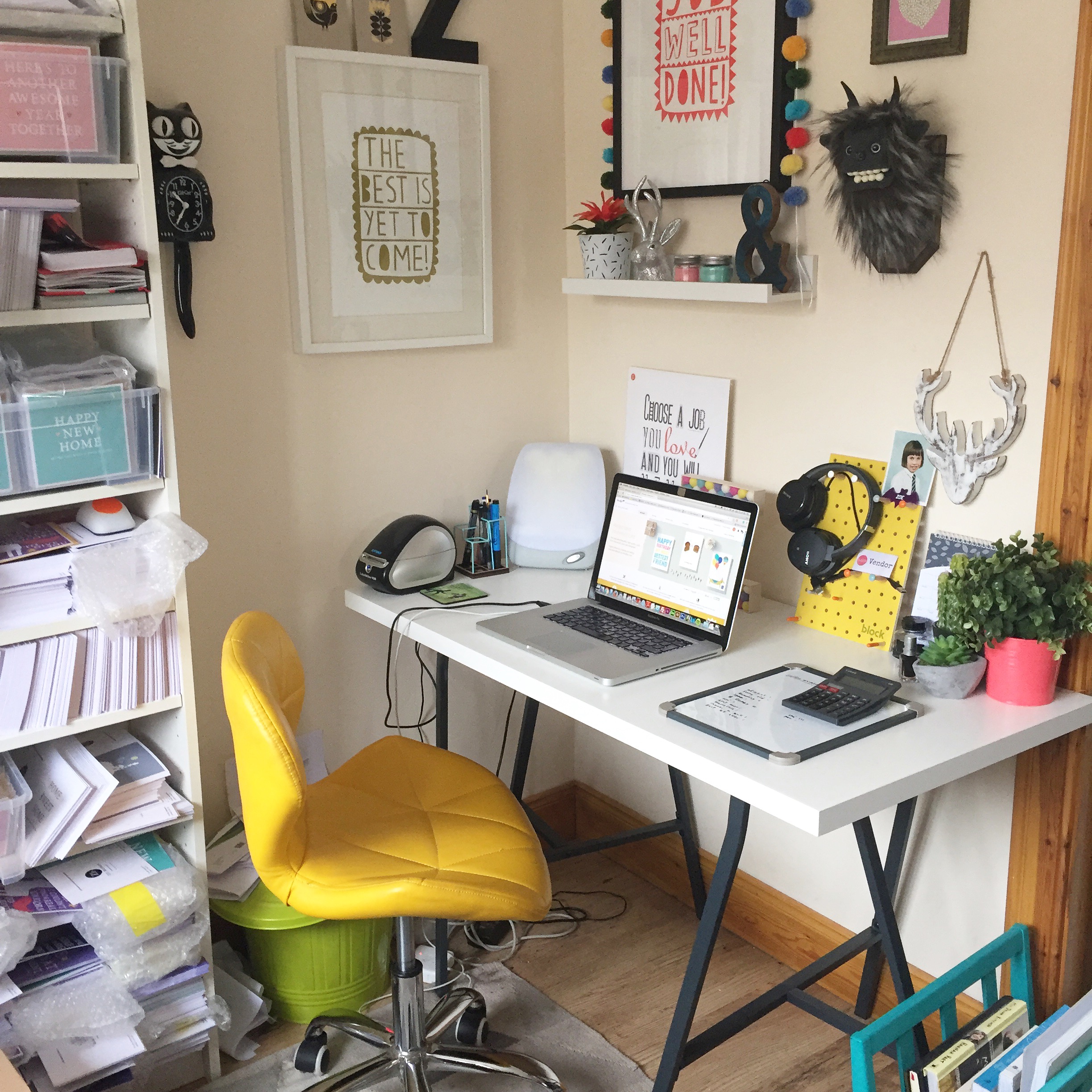 Zoe's desk in the Zoe Brennan studio