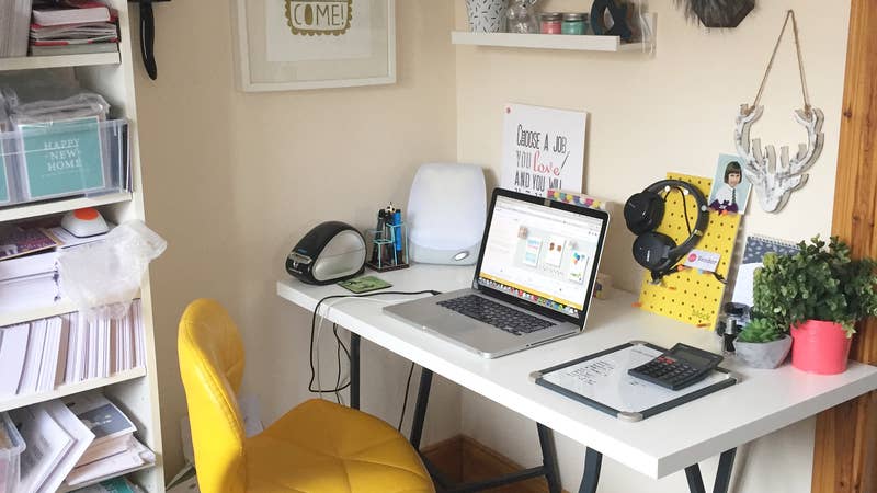 Zoe's desk in the Zoe Brennan studio
