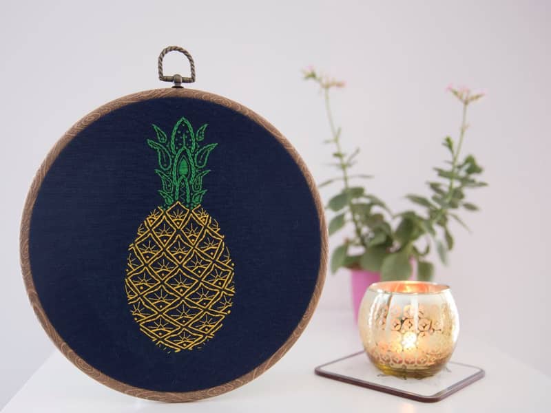 Pineapple Hand Embroidery
