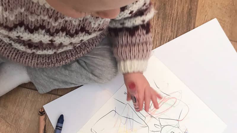 Personalised Colour In Family Portrait Line Drawing Print