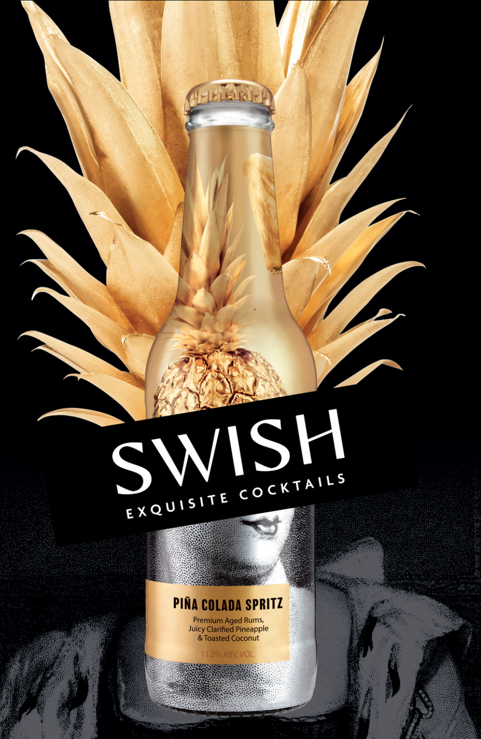Light, sparkling & oh-so-exquisite, our twist on this dreamy Caribbean gem is gorgeously well-balanced.   Blended with Premium Aged Rums, Clarified Pineapple Ju