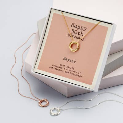 Personalised 30th Birthday Necklace