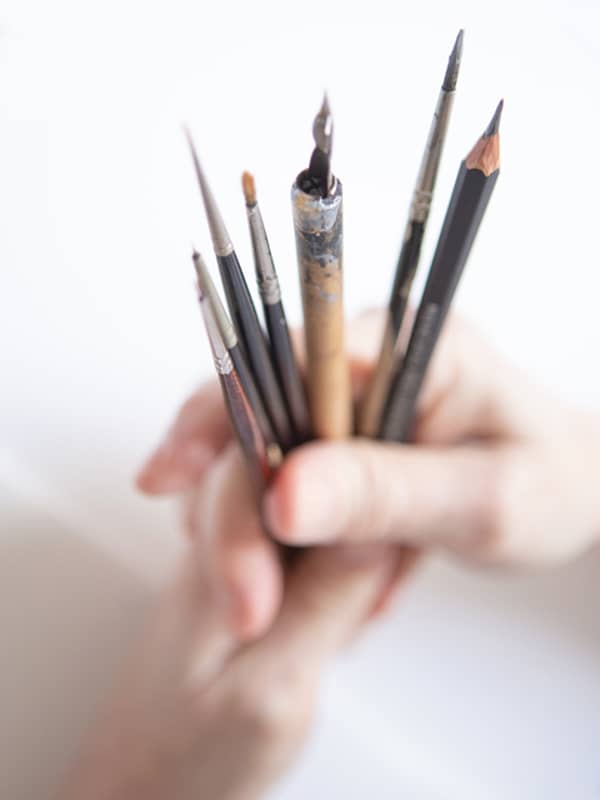 Vintage pens and brushes