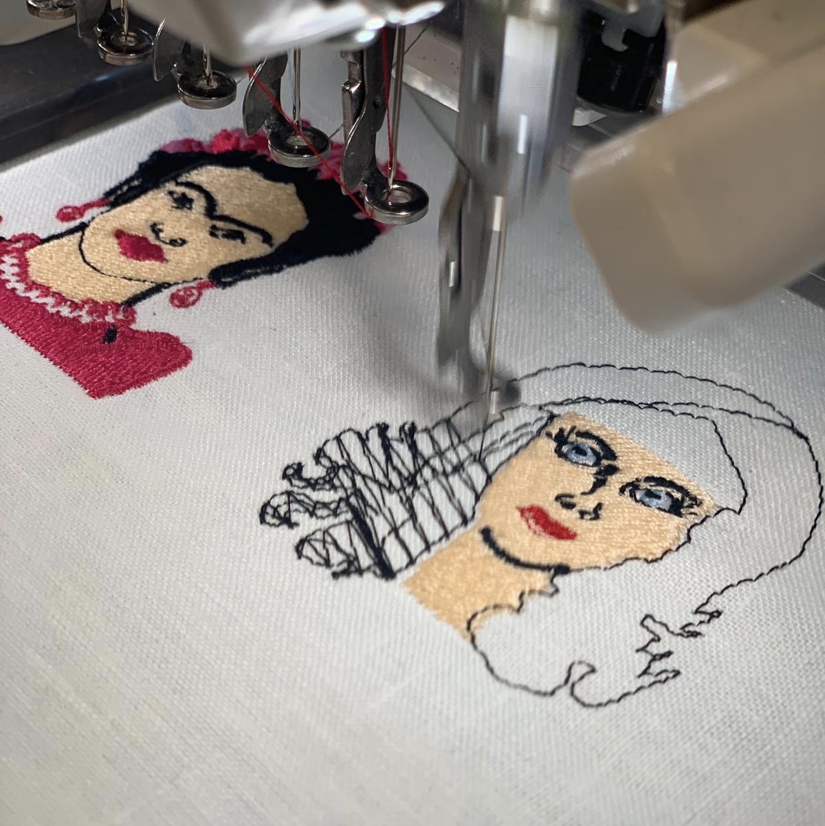 Embroidery in action
