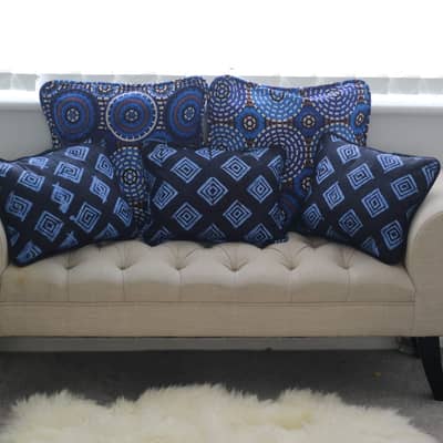 Ankara and adire throw pillow cushion covers