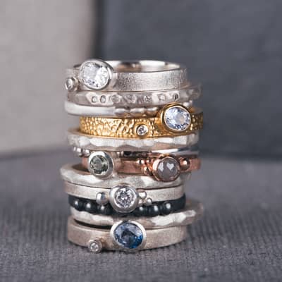 Engagement and wedding rings