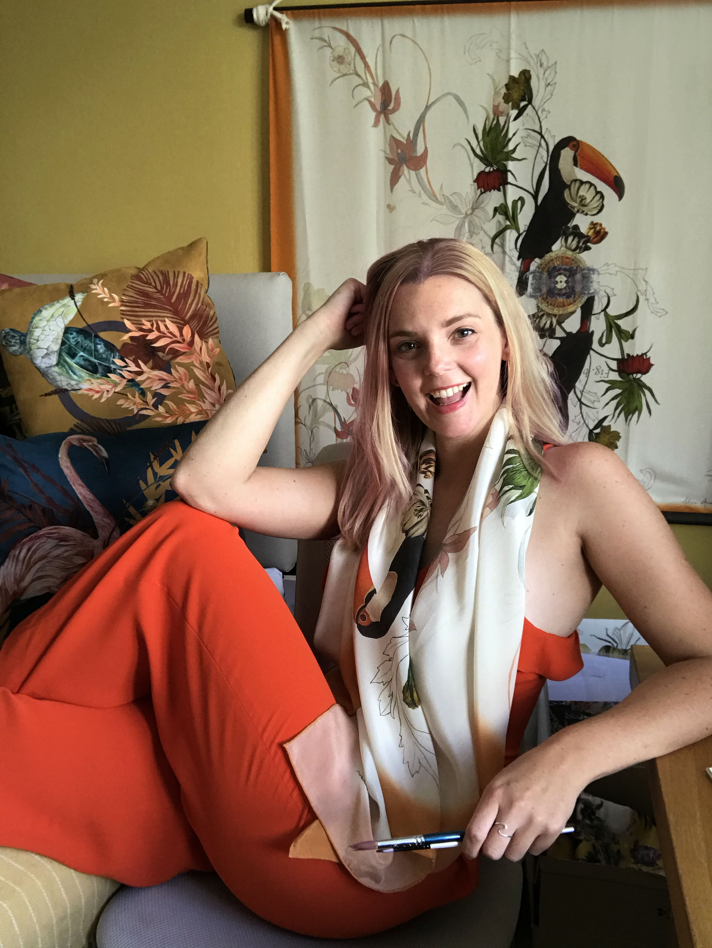 Alice in her design studio