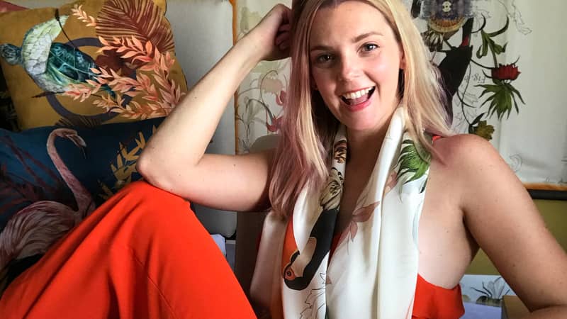 Alice in her design studio