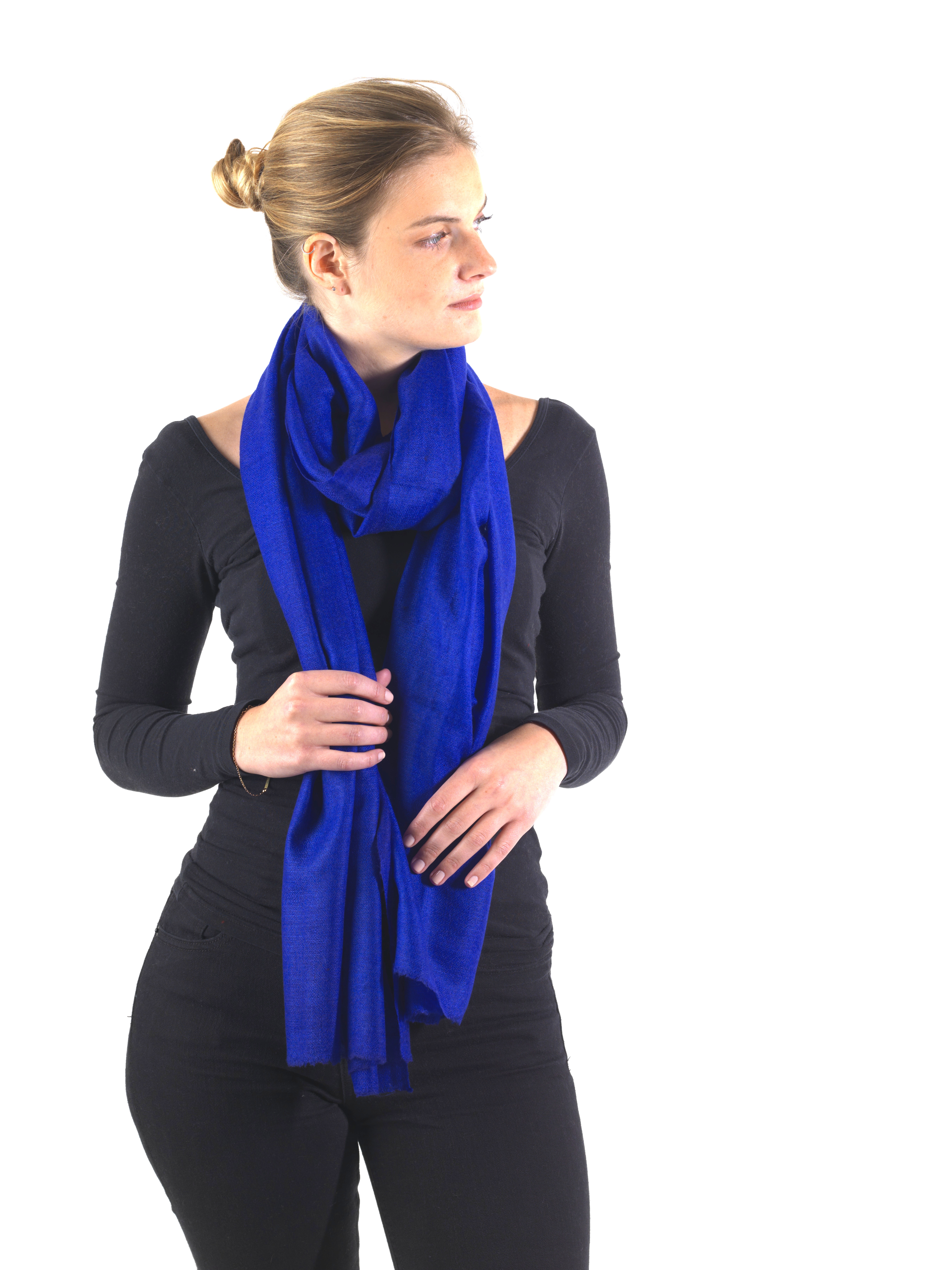 Electric Blue Cashmere Scarf