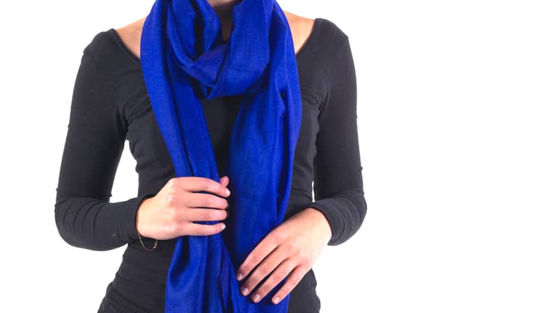 Electric Blue Cashmere Scarf