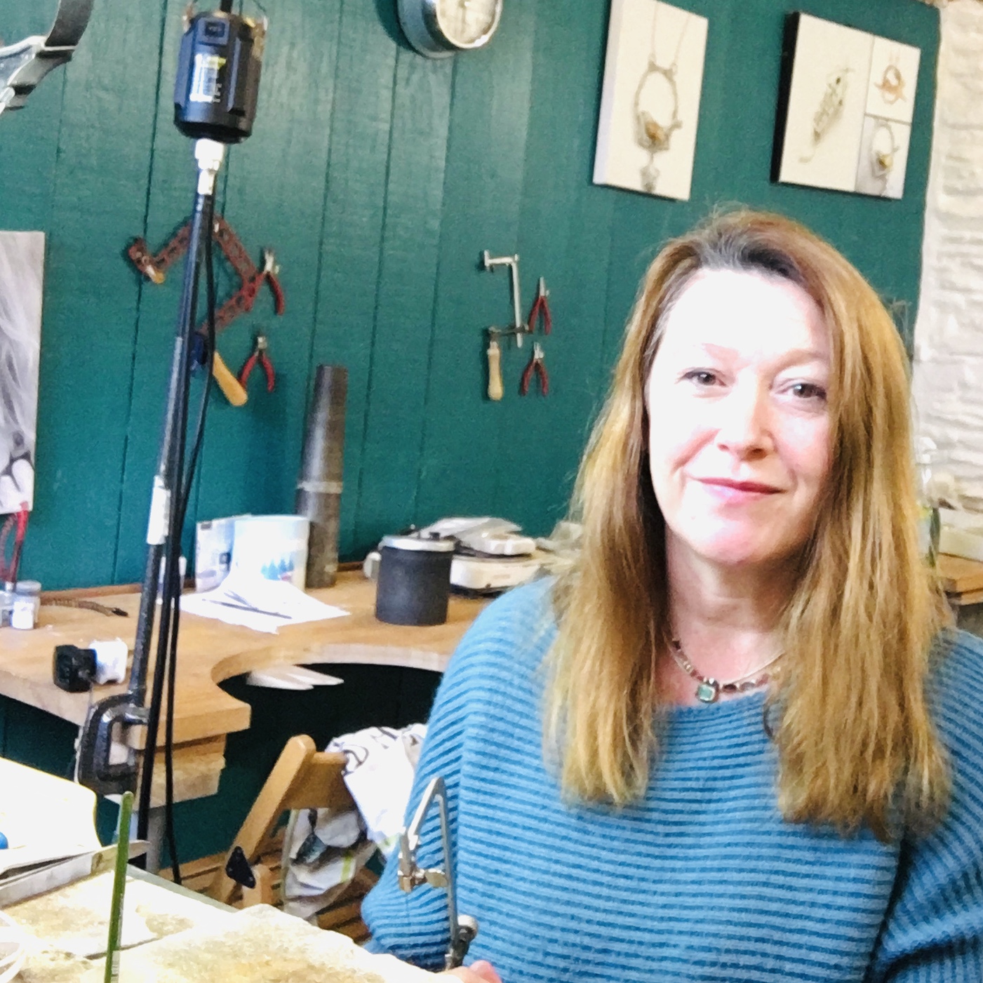 In the workshop at Buckland abbey