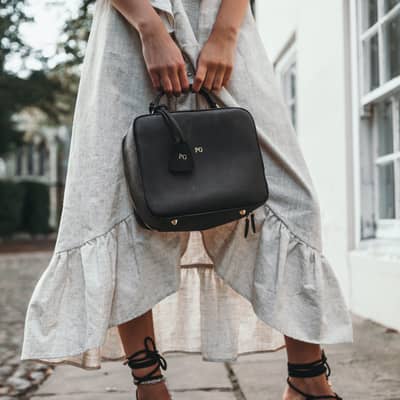 Personalised Leather Bag with Changeable Strap