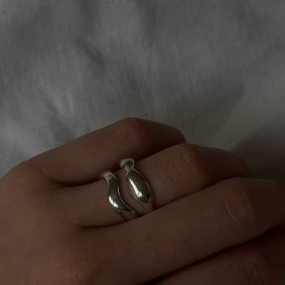 Molten recycled silver bands