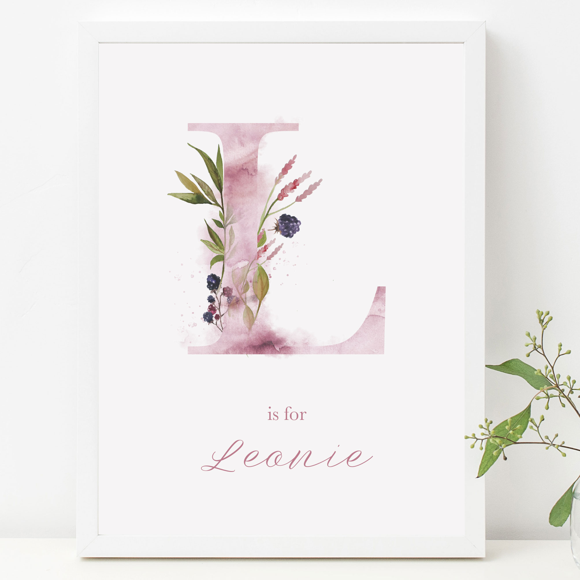 Ethereal Woodland Initial Print