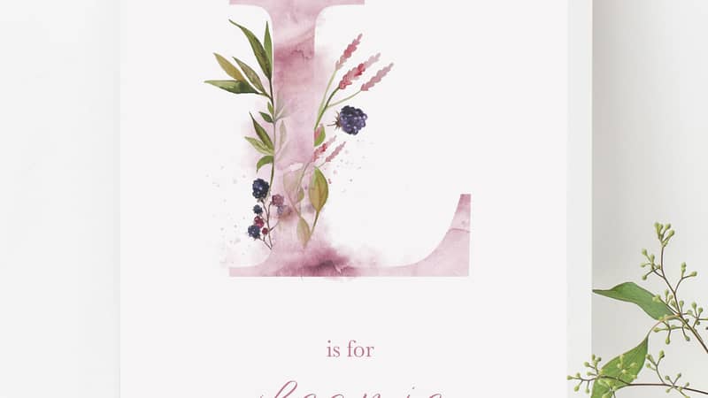 Ethereal Woodland Initial Print