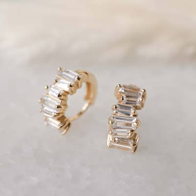 Cartiage Cartel Crystal Baguette Huggies