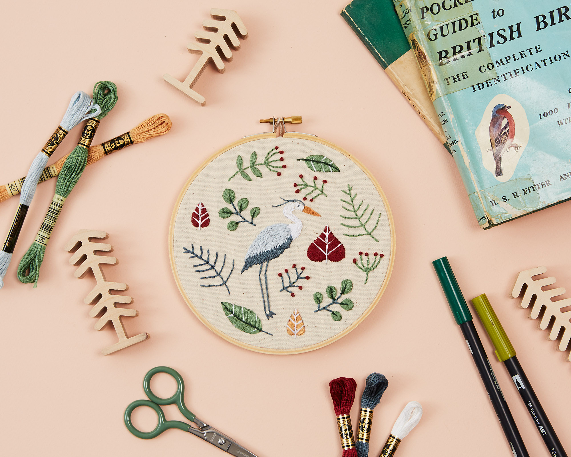 Summer Swallow Embroidery Craft Kit