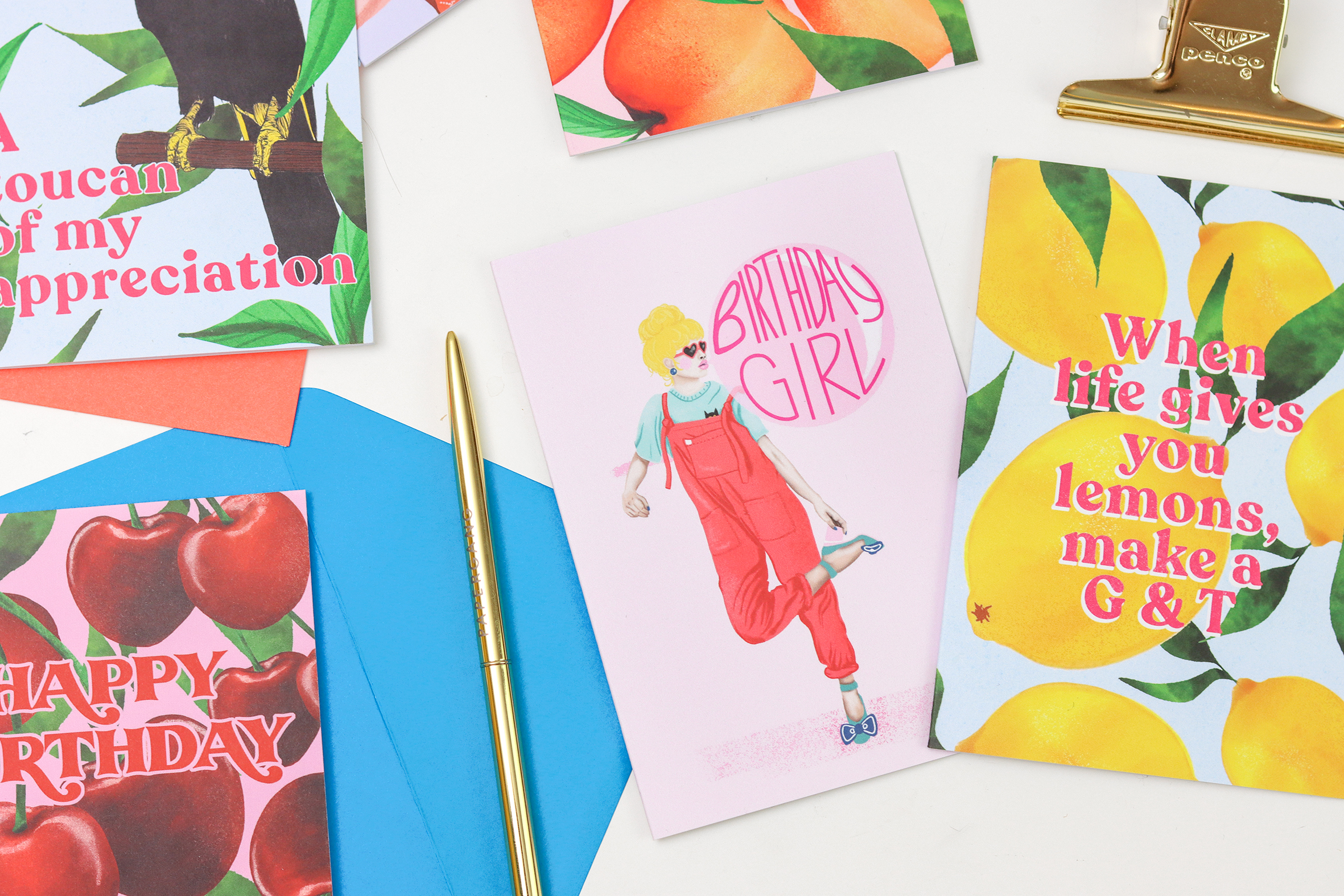 bubblegum girl birthday card