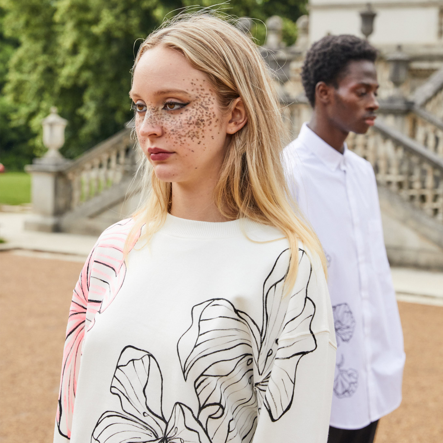 Abstract Floral Sweatshirt