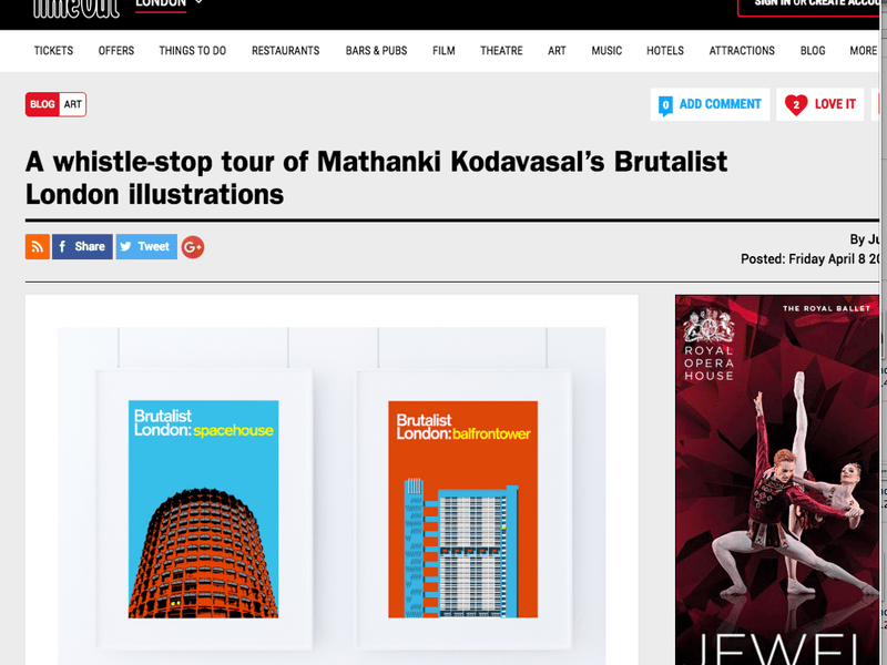 Brutalist Architecture London Illustrated Prints