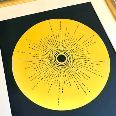 Personalised Solid Starburst Morse Code Song Print