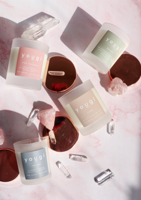 Set of 4 discovery soy wax candles