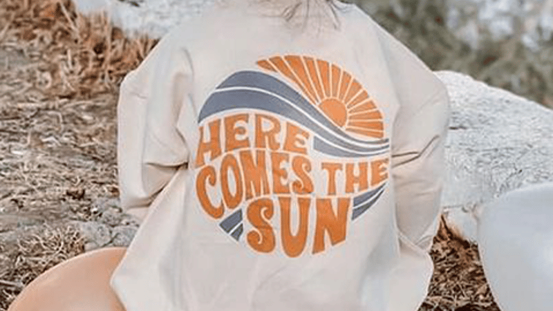 %100 Cotton Rompers "Here Comes The Sun" Motto