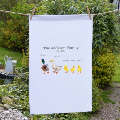 Duck Family Tea Towel