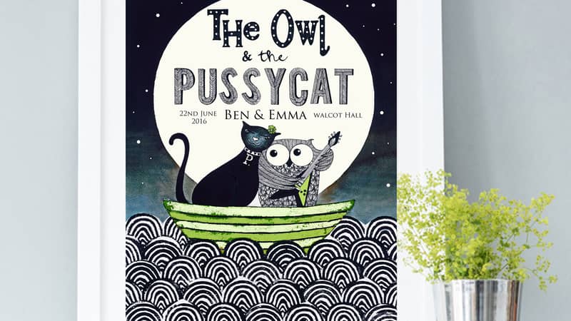 Owl & Pussycat Art Print