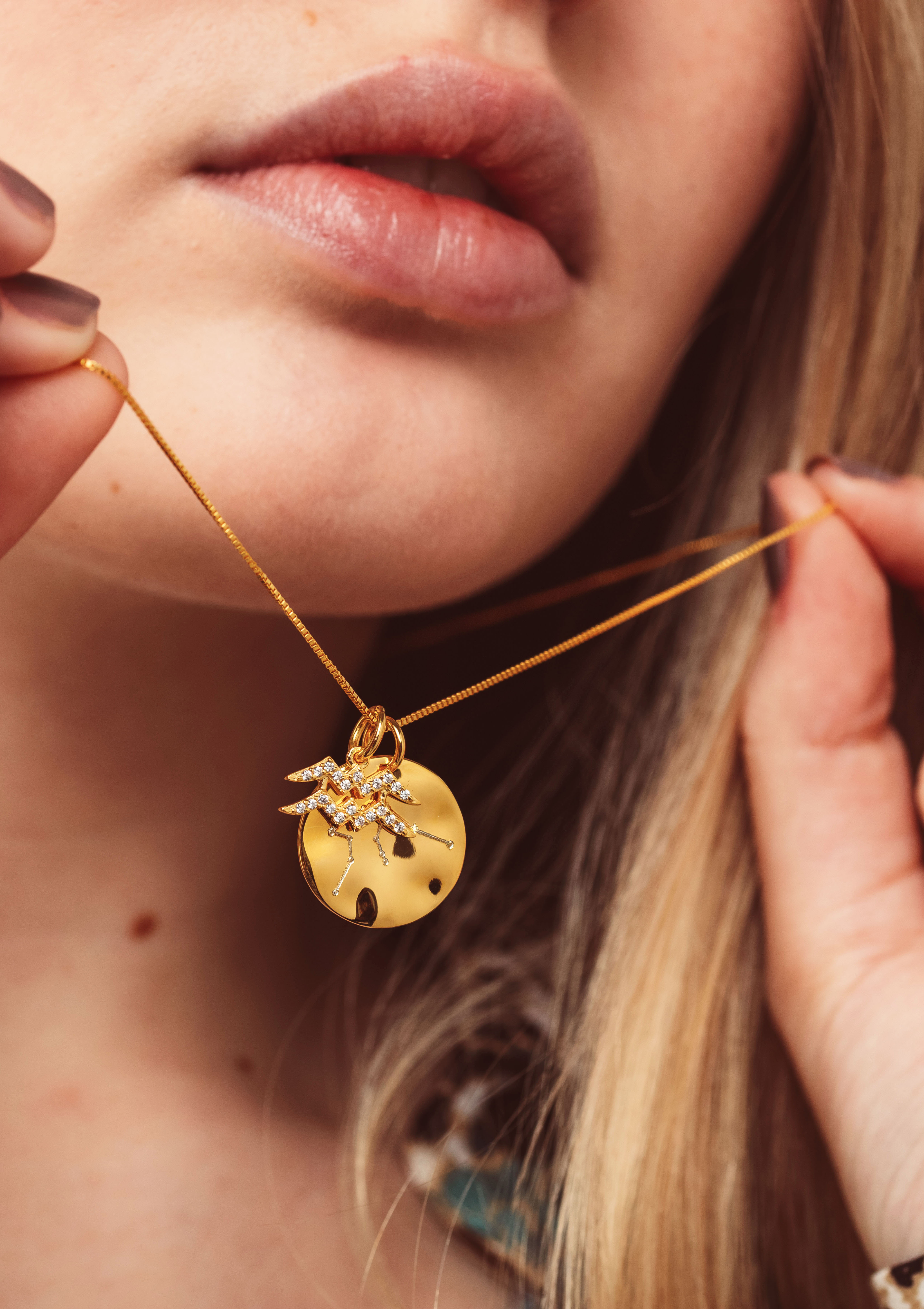 Gold Constellation Zodiac Necklace