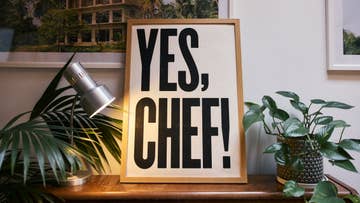 yes chef typographic print