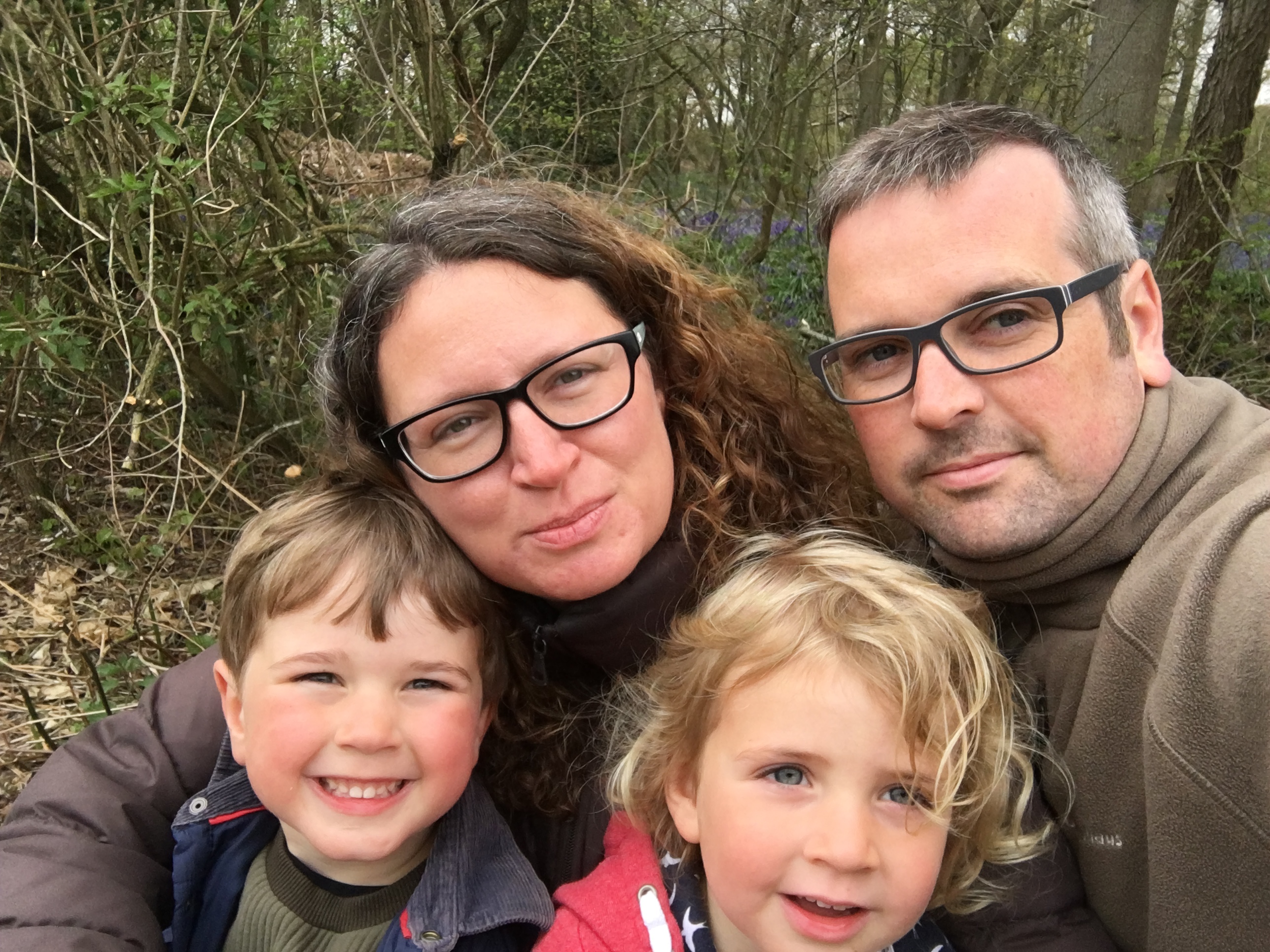 Our team, Sarah, Joe, Tom and Lyra