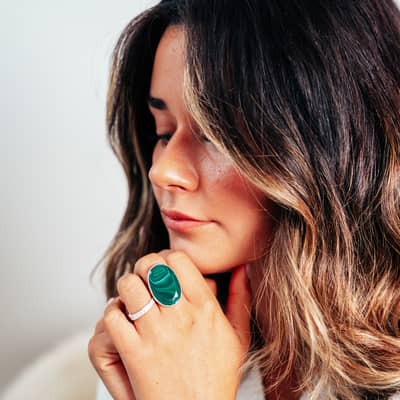 Large Malachite Ring