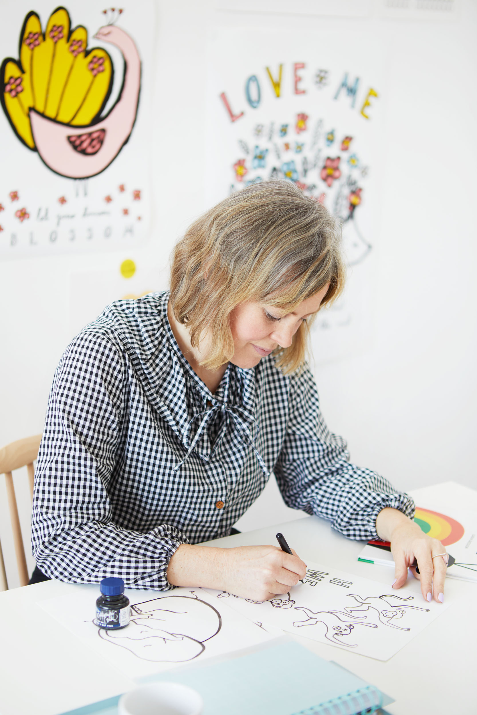 Handstamping children's prints