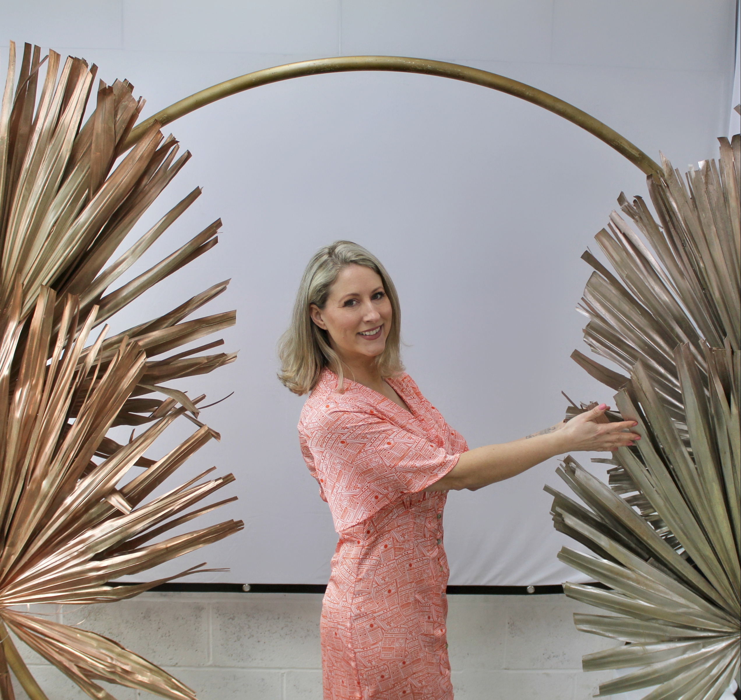 Hanging my handcrafted wreath.