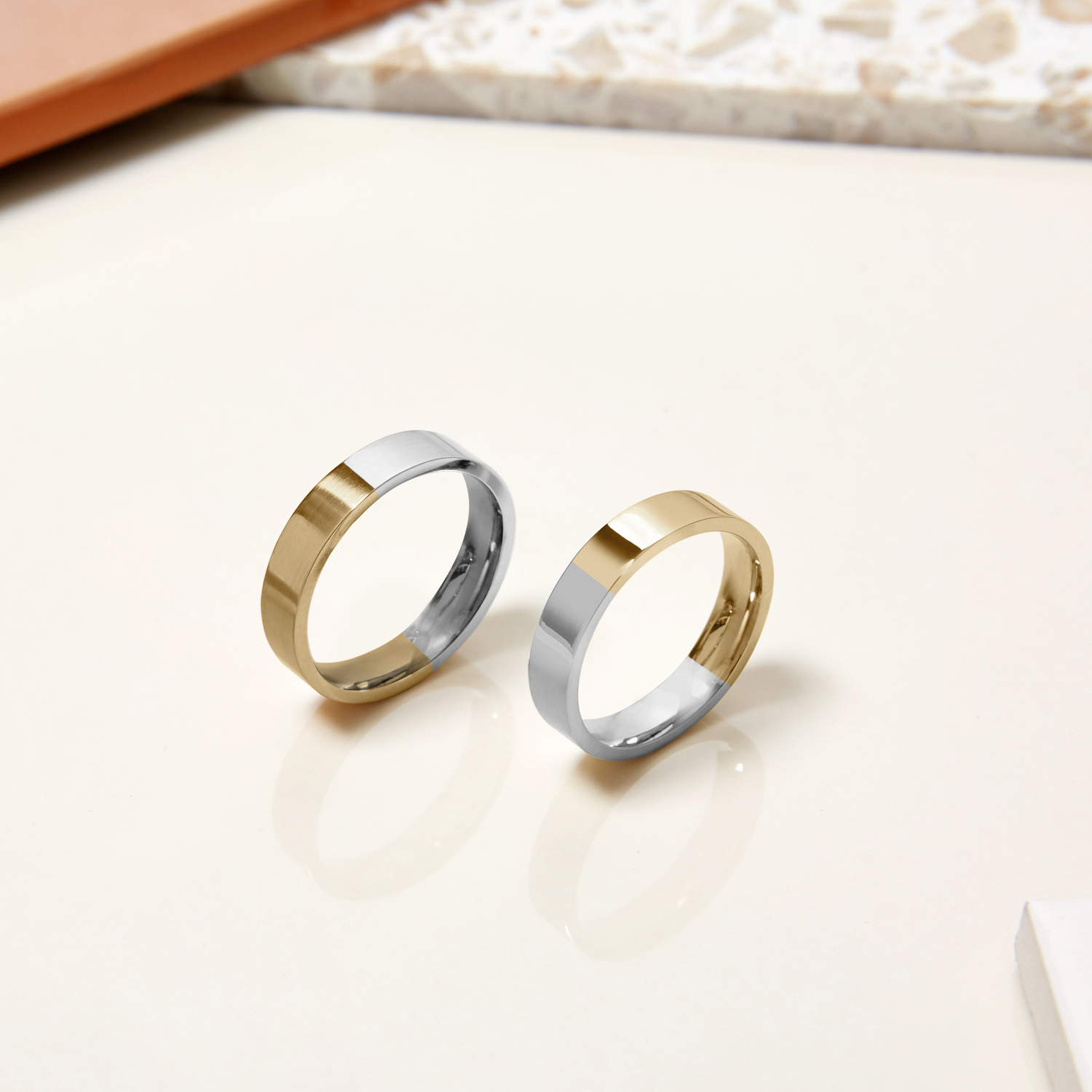 Two-Tone Wedding Bands
