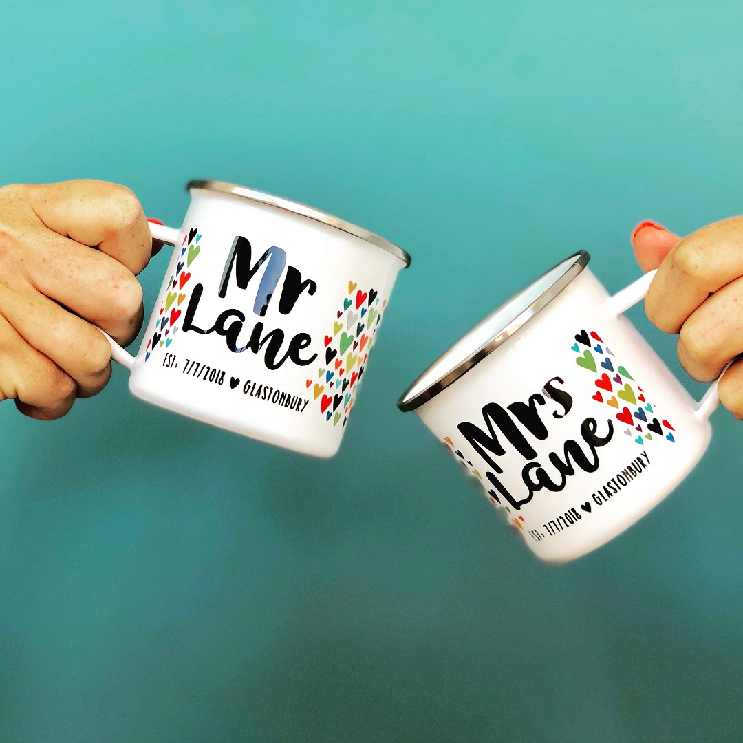 hendog Wedding enamel mug set