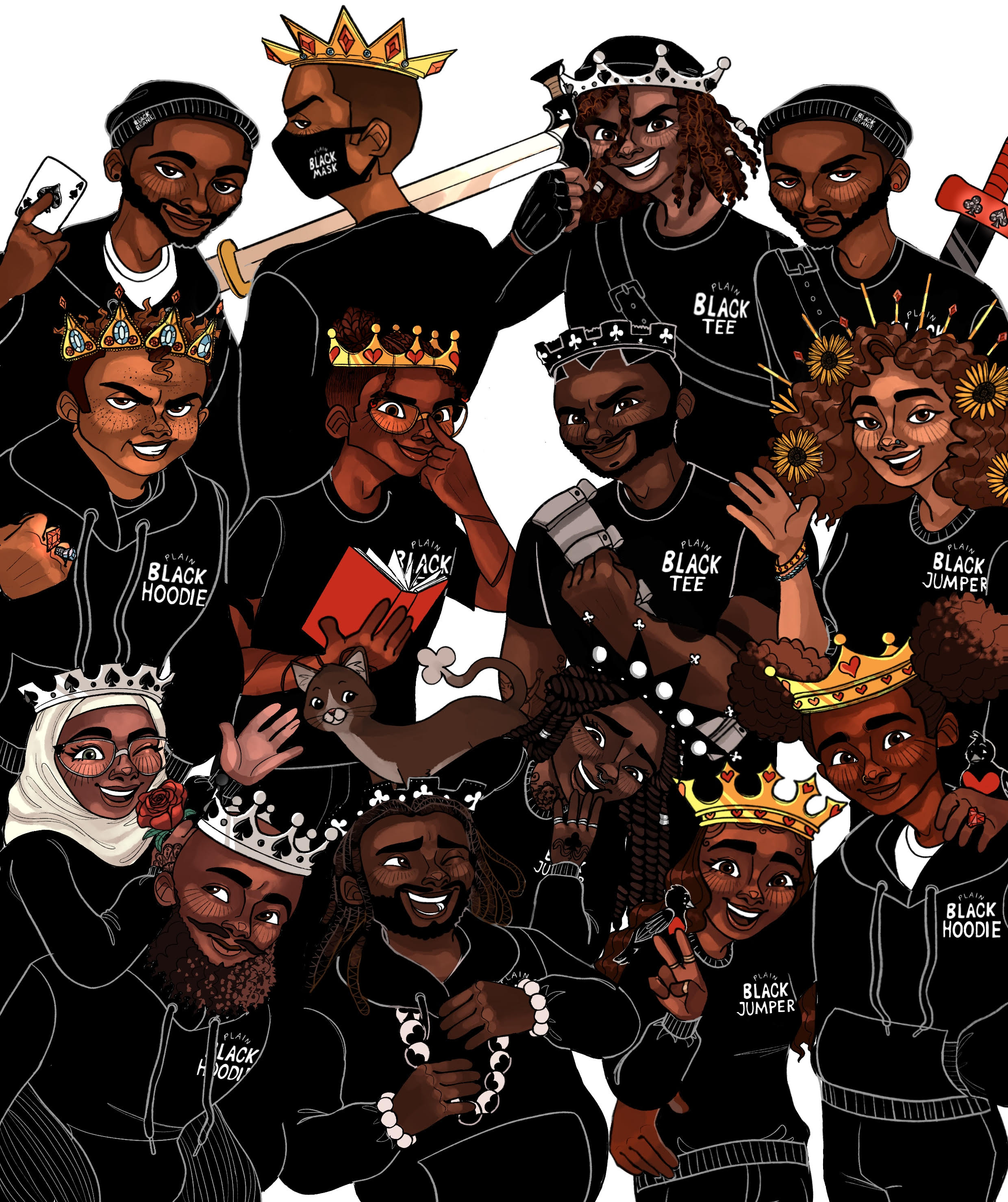 The Plain Royals are 14 uniquely designed characters, they are the stars of our diverse gifts!